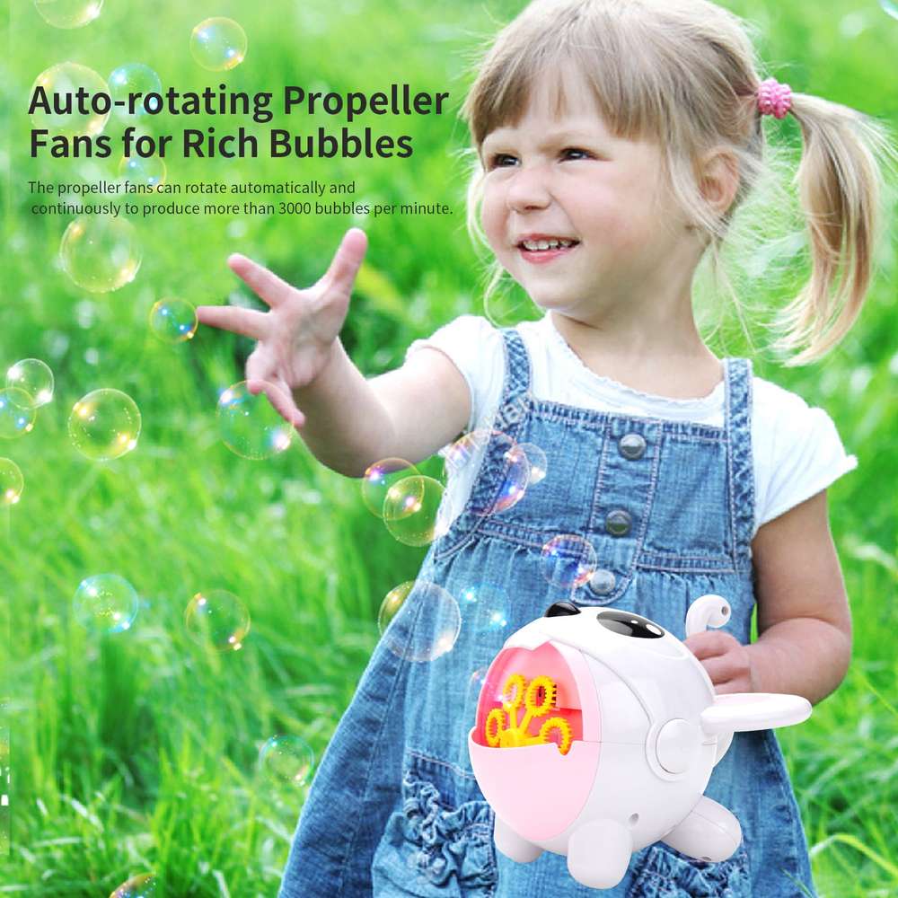 Automatic Cute Bubble Machine - Electric Bubble Blower Toy for Kids, Indoor and Outdoor Fun - Minihomy