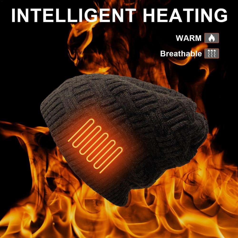 Conquer the Cold in Style with the Unisex USB Heated Fleece Hat - Minihomy