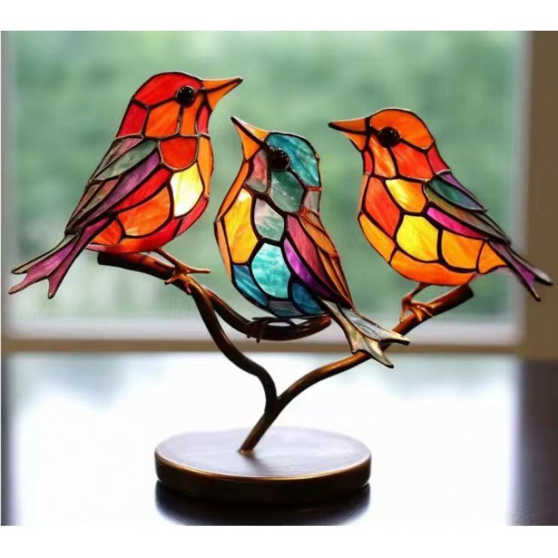 Bird Branch Desktop Ornaments - Home Decor for Bird Lovers