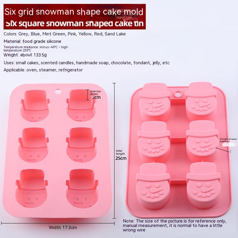 Christmas Silicone 6 Square-Shaped DIY Baking Mold - Minihomy