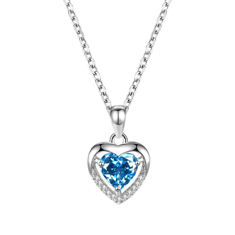 925 Heart-shaped Rhinestones Personalized Necklace For Women: A Symbol of Elegance and Romance