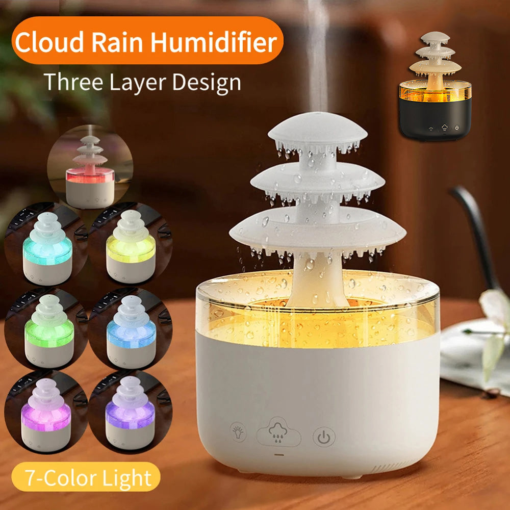 Cloud Rain Air Humidifier - Essential Oil Aromatherapy Diffuser - Minihomy