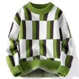 Men's Round Neck Multicolor Sweater Simple Knitwear