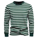 Men's Casual Long Sleeve Striped T-shirt