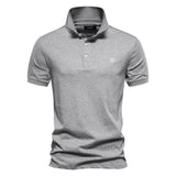 Men's Casual Cotton Lapel Sports Short Sleeve