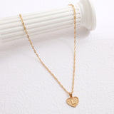 Creative Simple Women's Peach Heart Letter Necklace Love Pendant