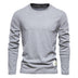 Men's Casual Exercise Outer Wear Round Neck Cotton Base Shirt - Minihomy