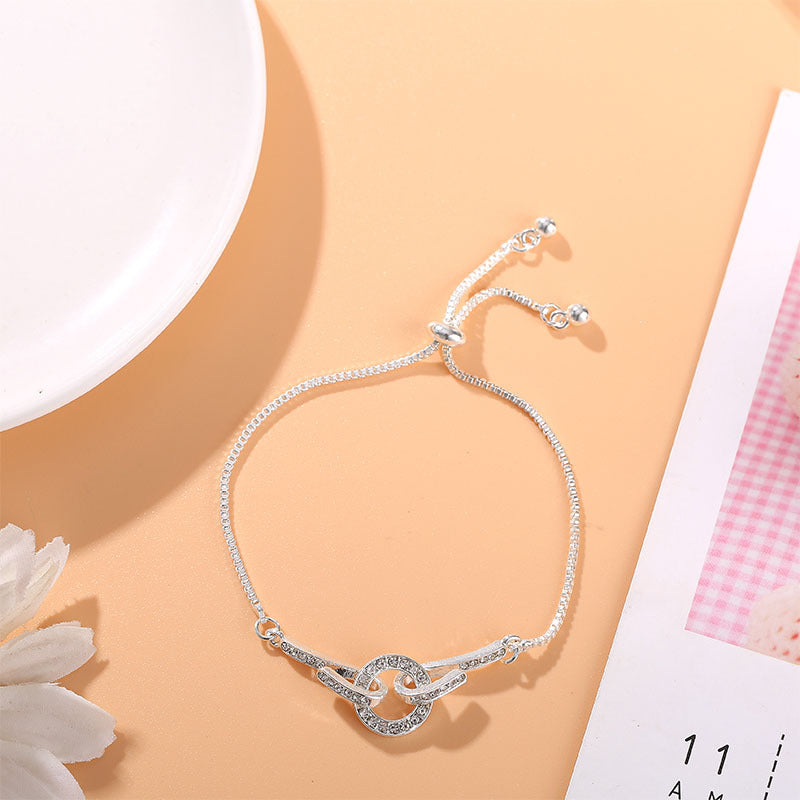 Women's Personalized Versatile Zircon Flower Bracelet