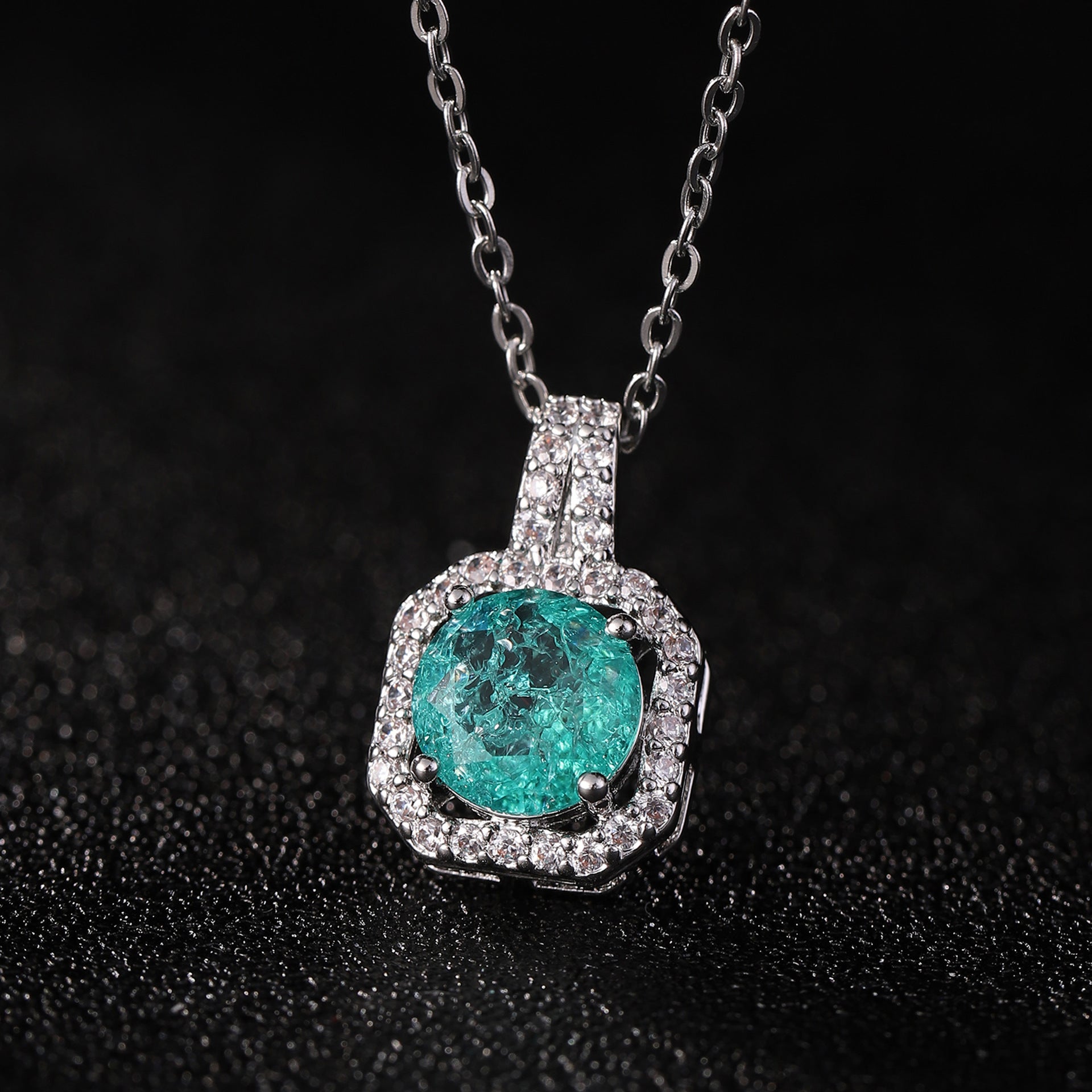 Perfume Bottle Pendant Necklace Women's Full Diamond - Minihomy