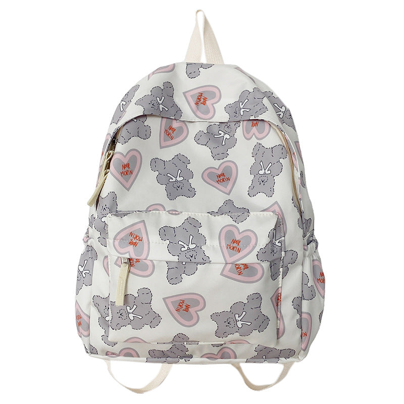 Women's Cute Bear Printed Schoolbag