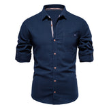 Men's Casual Lapel Long Sleeve Shirt