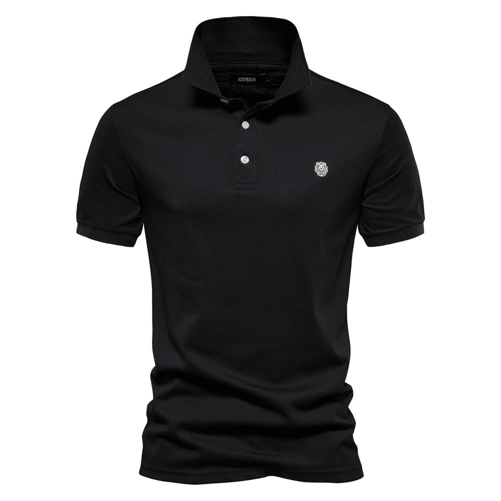 Men's Casual Cotton Lapel Sports Short Sleeve