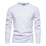 Men's Casual Exercise Outer Wear Round Neck Cotton Base Shirt - Minihomy