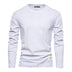 Men's Casual Exercise Outer Wear Round Neck Cotton Base Shirt - Minihomy