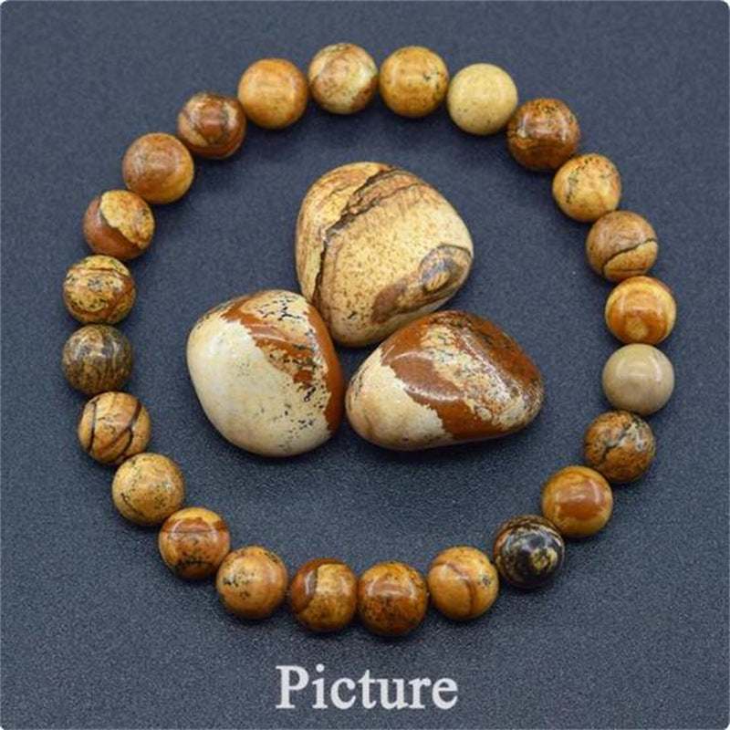 Natural Stone Elastic String Beaded Bracelet Jewelry - Tiger Eye Beaded Yoga Bracelets