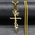 Cross Rose Necklace 18K Gold - Minihomy