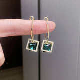 New Fashion Square Earrings Special-interest Design Inlaid Zircon Women: Elevate Your Style - Minihomy