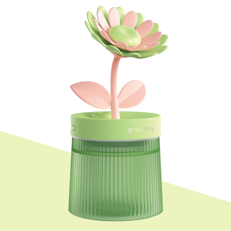 Mini USB Flower Shape Humidifier - Quiet and Portable Hydrating Water Purification Spray