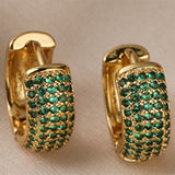 Real Gold Zircon Copper Plated Mini Earring for Women