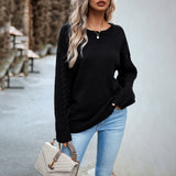 Women's Fashionable Simple Round Neck Sweater