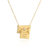Creative Copper Plated Gold Pendant Necklace For Women