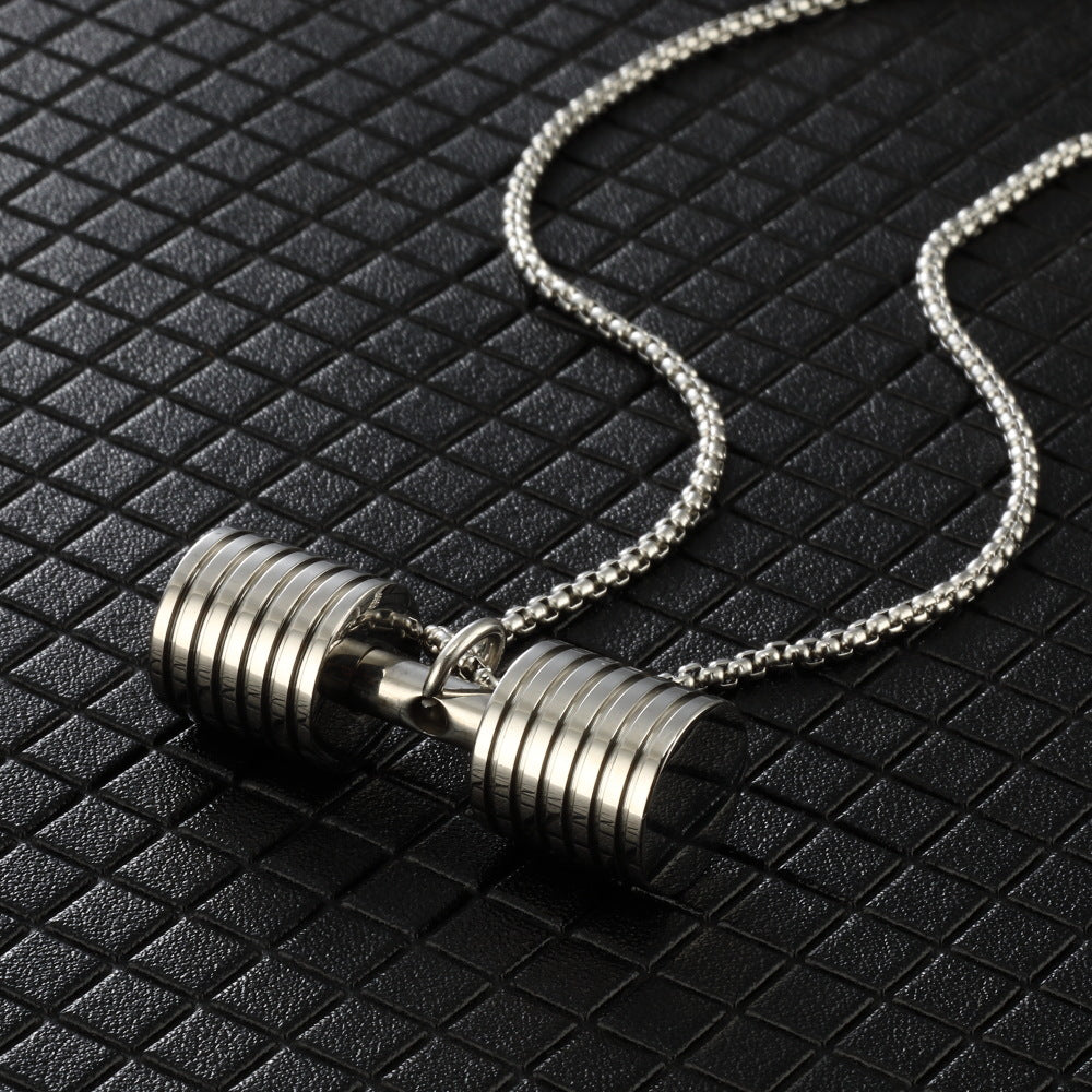 Multi-piece Dumbbell Pendant Necklace Key Body - Minihomy