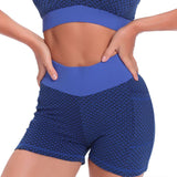 Women's Simple Bra Top High Waist Hip Lift Peach Yoga Shorts Suit