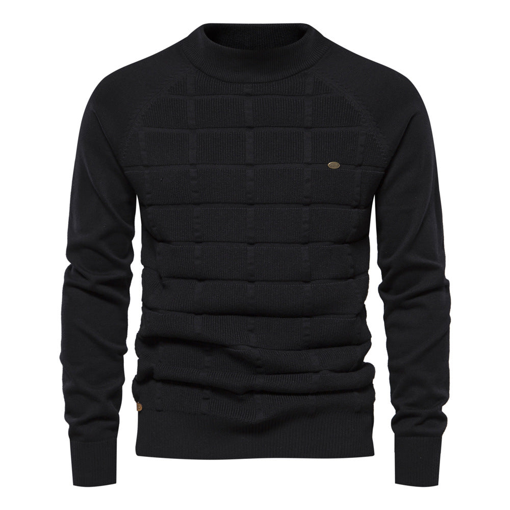 Men's Casual Round Neck Pullover Bottoming Sweater