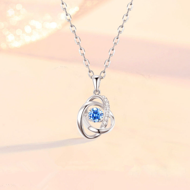 Female 925 Silver Ocean Heart Necklace