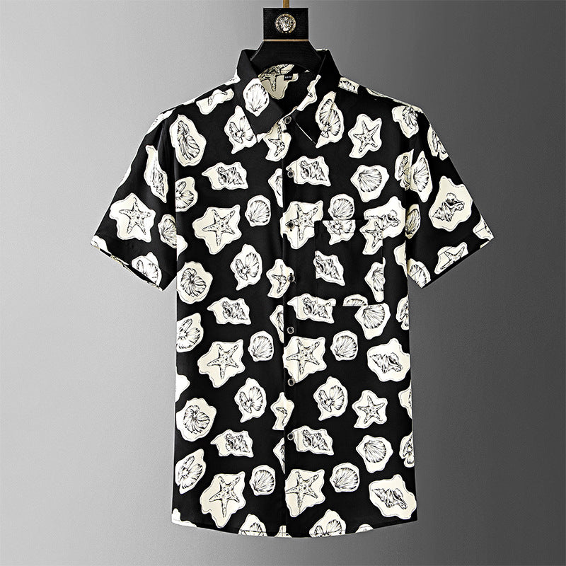 Light Men's Shirt Short Sleeve Non-ironing Breathable Loose Casual Shirt