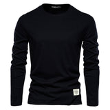 Men's Casual Exercise Outer Wear Round Neck Cotton Base Shirt - Minihomy