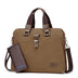 Men's Business Casual Oxford Cloth Handheld One Shoulder Canvas Briefcase - Minihomy