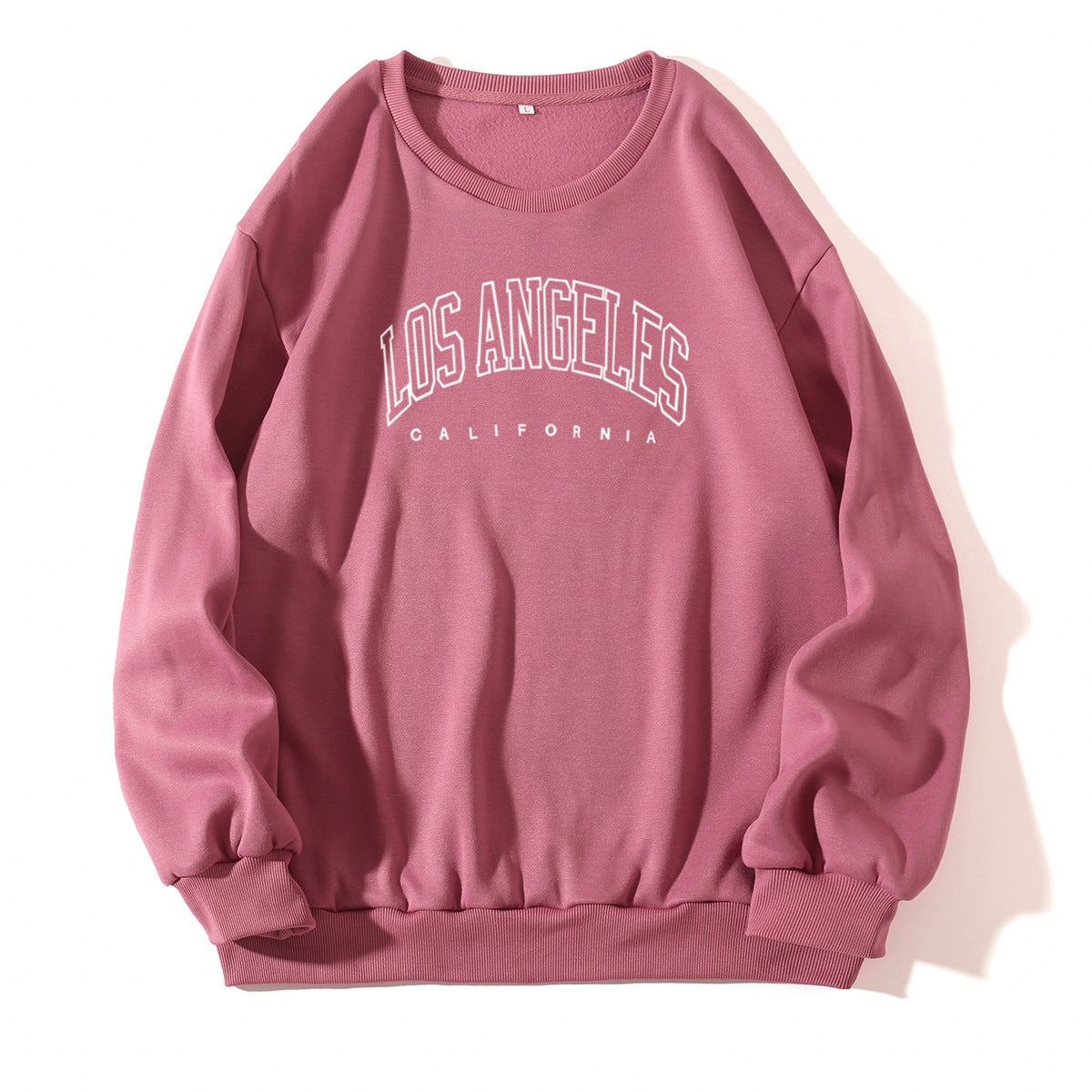 Letter Print Crew Neck Pullover Sweatshirt