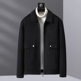 Spring Casual Knitted Polo Collar Jacket Men