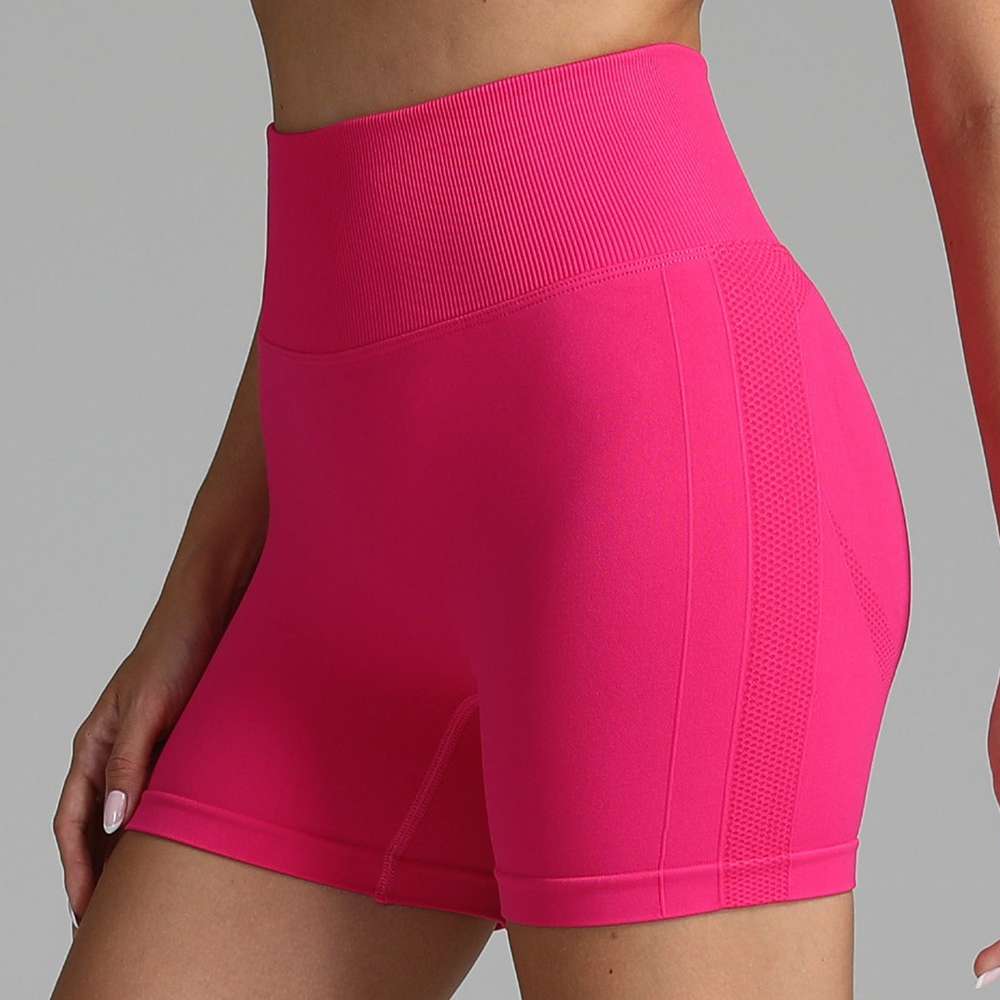 High Waist Yoga Shorts for Women - Seamless, Solid Color, Hip-Lifting Fitness Pants - Minihomy