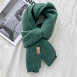 Warm Wool Scarf Women's Korean Style Sweet Version Solid Scarf Autumn And Winter