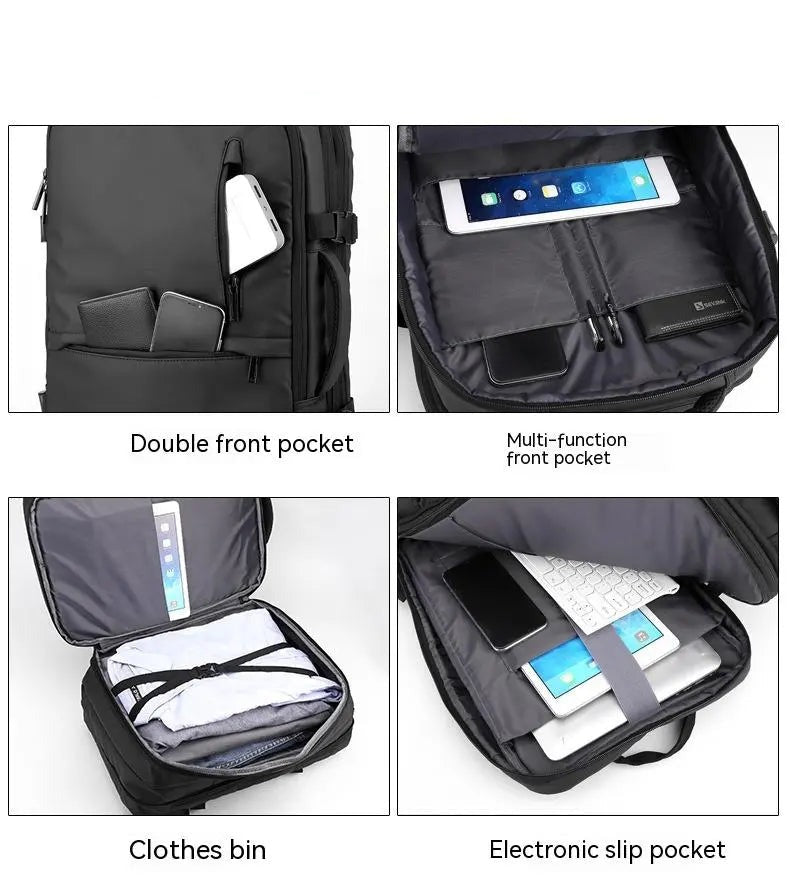 Large Capacity Cross-border Multi-function Expansion Waterproof Charging Backpack - Minihomy