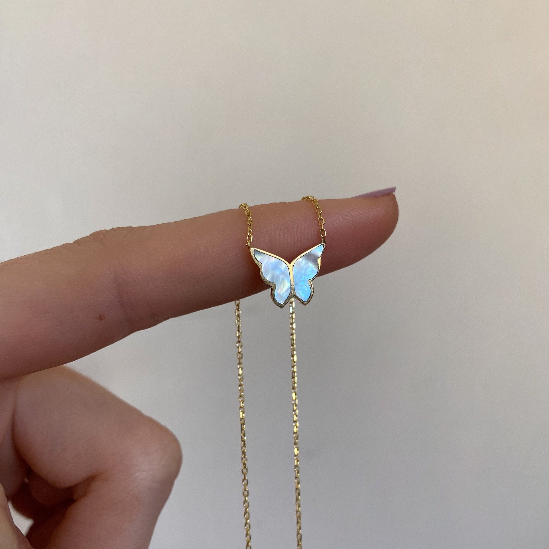 Electroplated 18K Gold Butterfly Necklace Women Clavicle Chain: Elegance Meets Nature - Minihomy