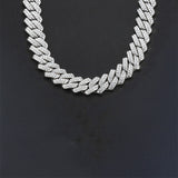 Cross 4.0mm Diamond Studded Single Row Necklace - Minihomy