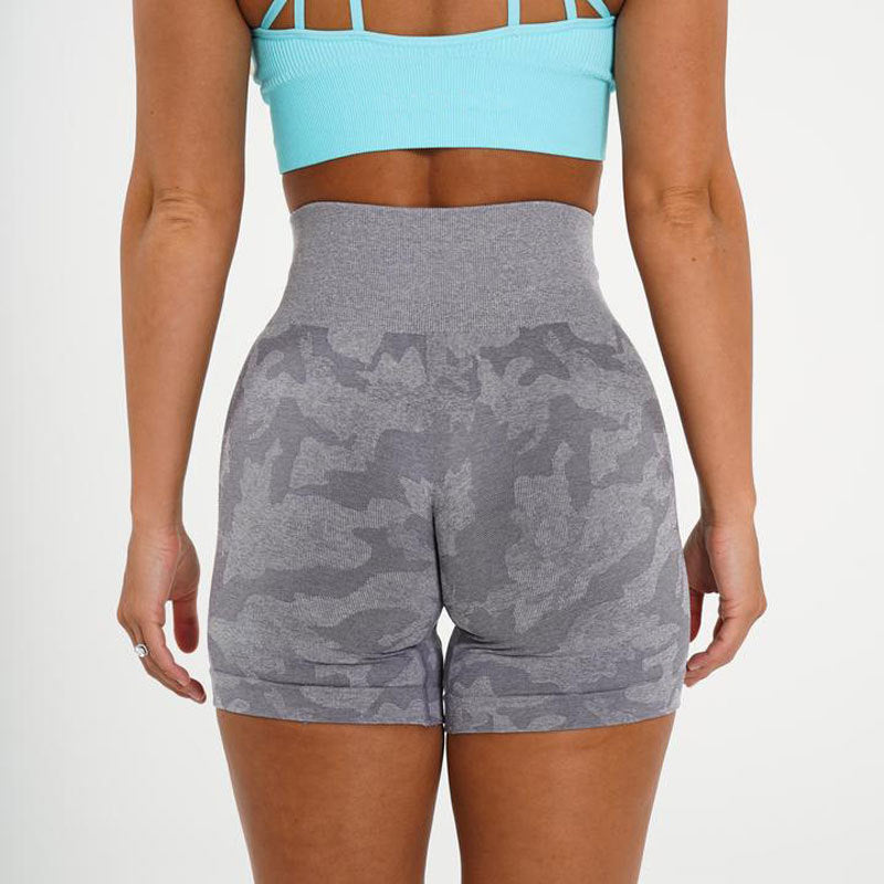 Women's Camo Jacquard Seamless Gym Shorts