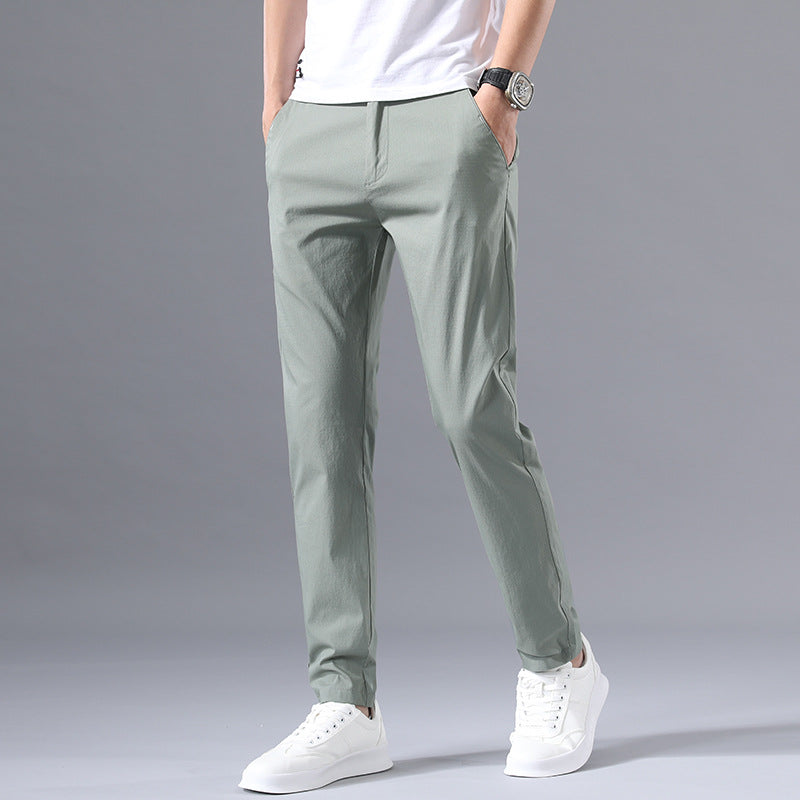 Summer Men's Pants Thin Summer Casual Ice Silk Pants