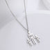 Family Series Titanium Steel Ornament Cut One Large Two Small Necklace - Minihomy