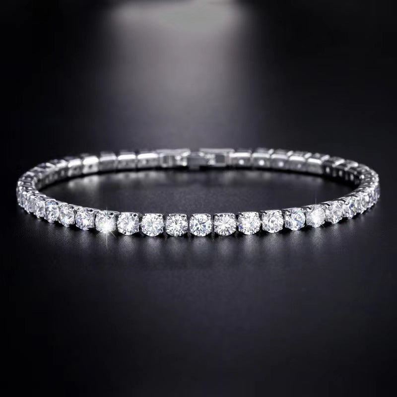 4mm Single Row Diamond All-match Simple Bracelet Women - Minihomy