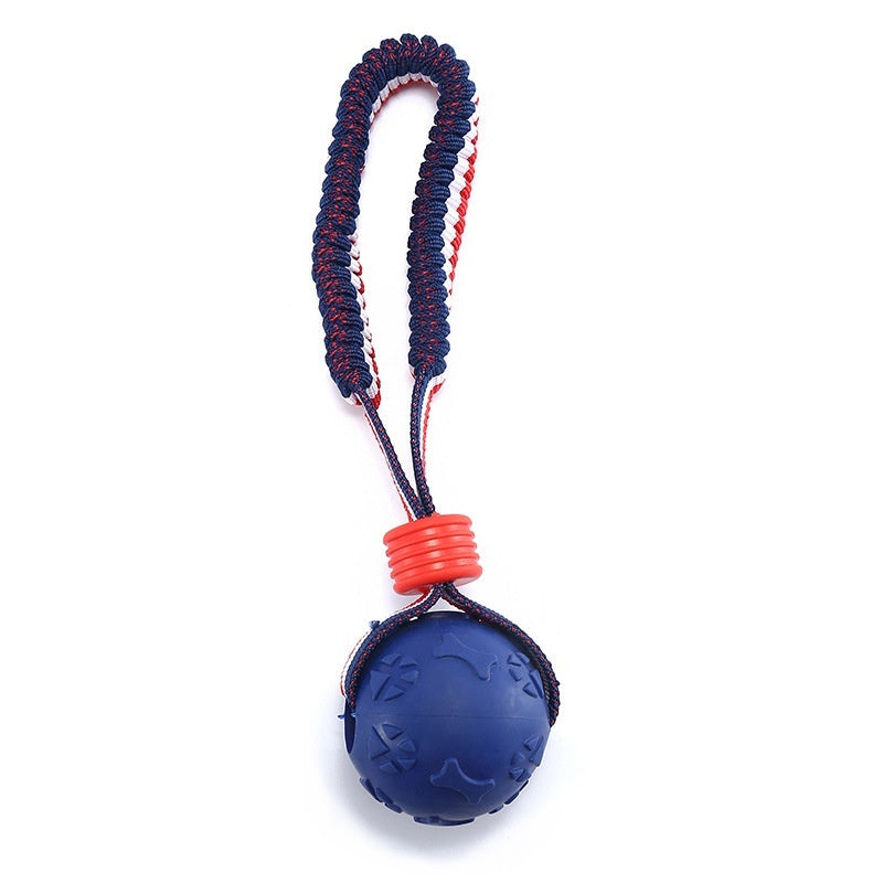 Interactive Dog Toy Ball - Teether with Rope for Chewing, Training & Fun