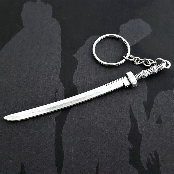 Zombie-Inspired Keychain - Silver Alloy Material