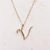 Gold 26 Old English Initial Letter Necklaces For Women - Minihomy