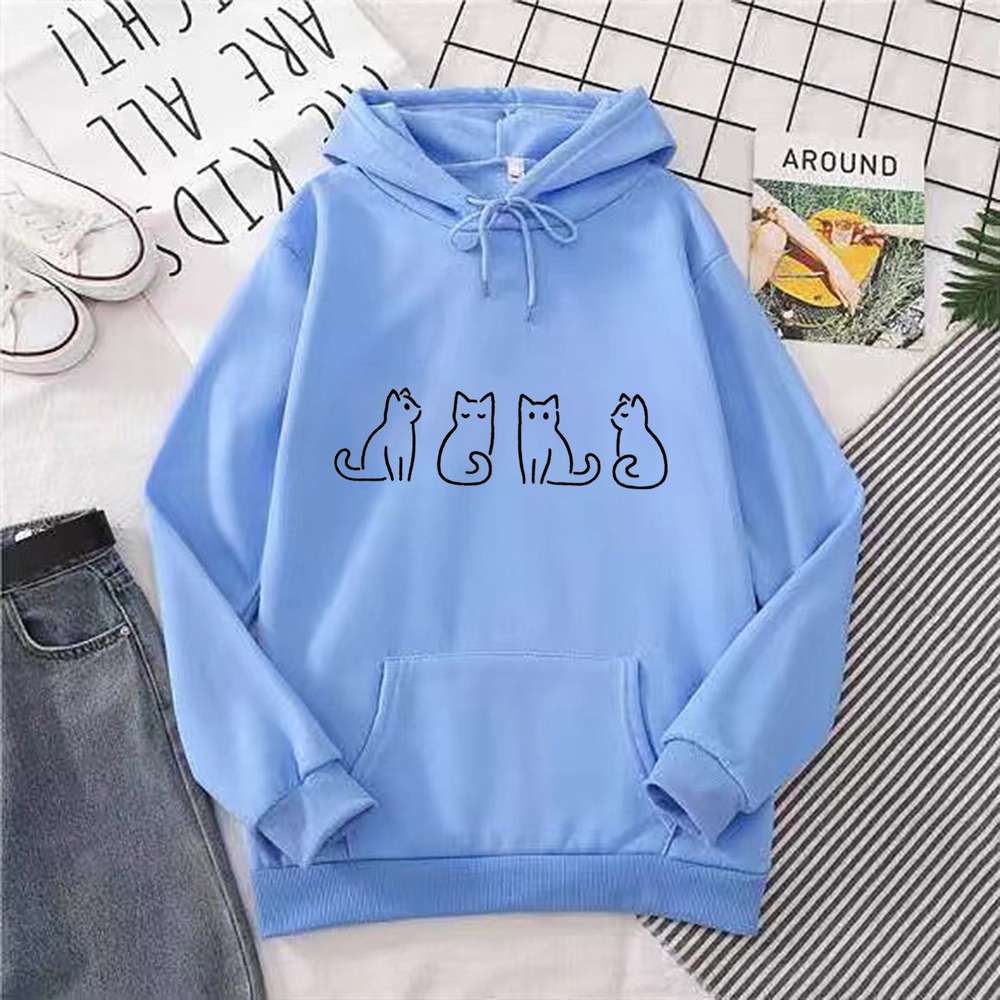 Hoodie Sweater Couple Loose Printed Top - Minihomy