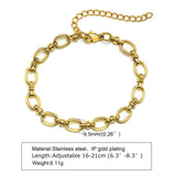 Ornament Extended Stainless Steel Bracelet Gold