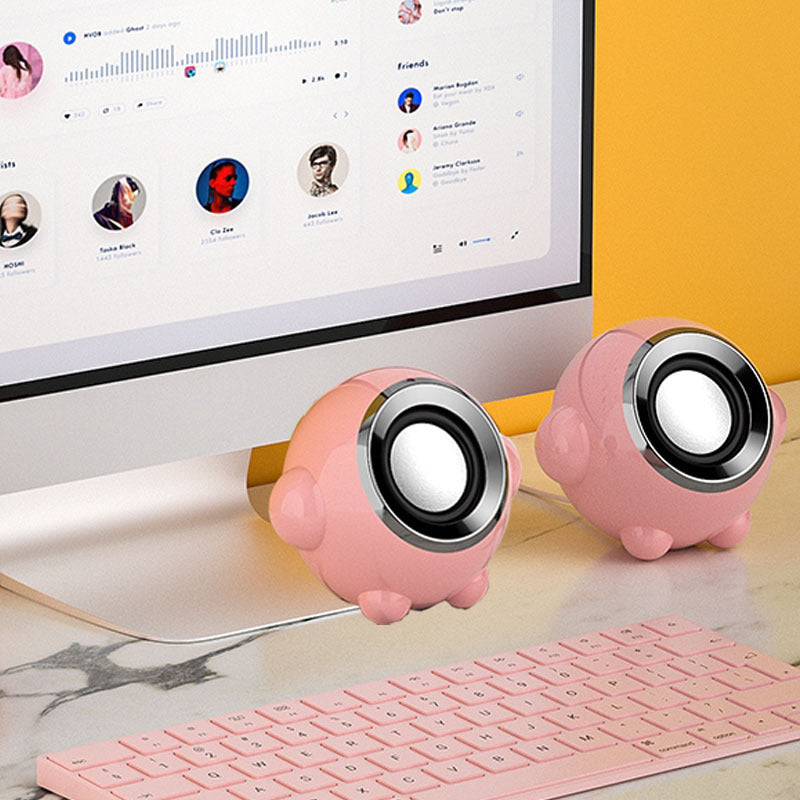 Home Wired Cute Multimedia Usb Subwoofer Mini Speakers