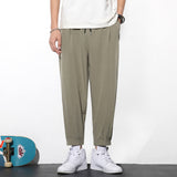 Drawstring Pants - Summer Casual Ice Silk Trousers for Men